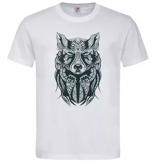 Мужская футболка Wolf eyes Белый фото