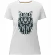 Жіноча преміум футболка Wolf eyes Білий фото