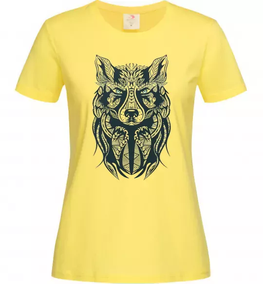 Женская футболка Wolf eyes Лимонный фото