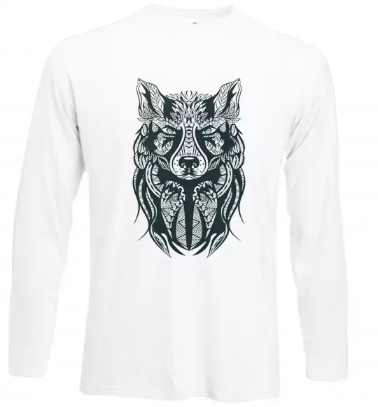 Лонгслів Wolf eyes Білий фото