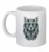 Чашка керамічна Wolf eyes Білий фото