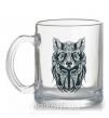 Чашка стеклянная Wolf eyes Прозрачный фото