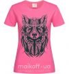 Женская футболка Wolf eyes Ярко-розовый фото