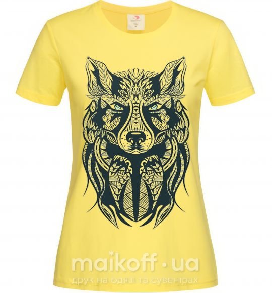 Женская футболка Wolf eyes Лимонный фото