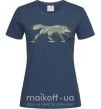 Женская футболка Walking wolf Темно-синий фото