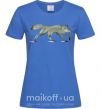Женская футболка Walking wolf Ярко-синий фото