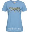Женская футболка Walking wolf Голубой фото