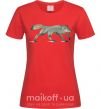 Женская футболка Walking wolf Красный фото