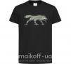 Детская футболка Walking wolf Черный фото