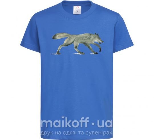 Детская футболка Walking wolf Ярко-синий фото