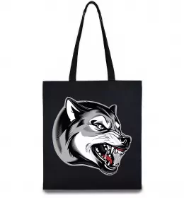 Эко-сумка Вовчий оскал Черный фото