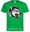 Мужская футболка Волчий оскал Зеленый фото