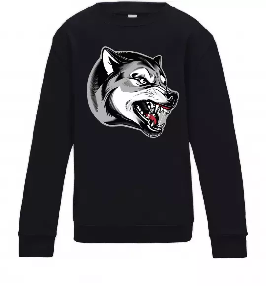 Дитячий світшот Вовчий оскал Чорний фото