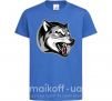 Детская футболка Волчий оскал Ярко-синий фото
