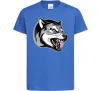 Дитяча футболка Вовчий оскал Яскраво-синій фото