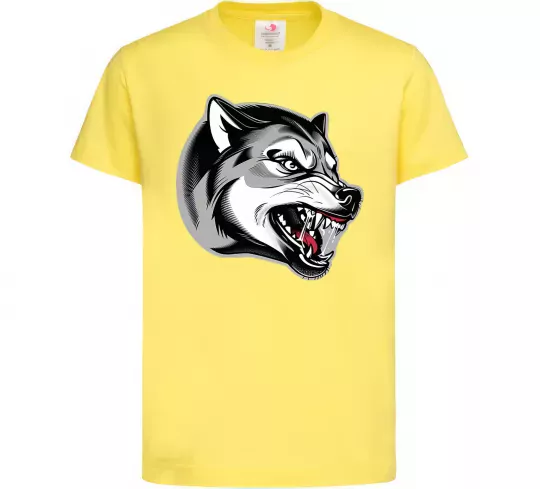 Дитяча футболка Вовчий оскал Лимонний фото