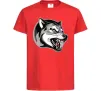 Дитяча футболка Вовчий оскал Червоний фото