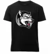 Чоловіча преміум футболка Вовчий оскал Чорний фото
