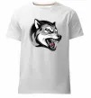 Чоловіча преміум футболка Вовчий оскал Білий фото