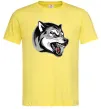 Мужская футболка Вовчий оскал Лимонный Мужская футболка Вовчий оскал Лимонный фото