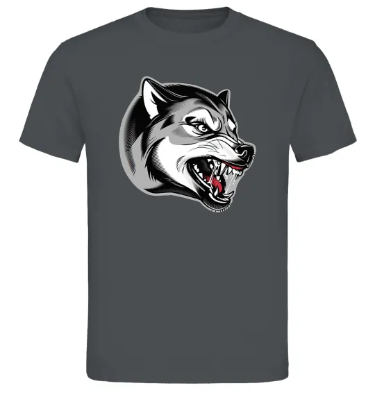 Мужская футболка Вовчий оскал Графит фото