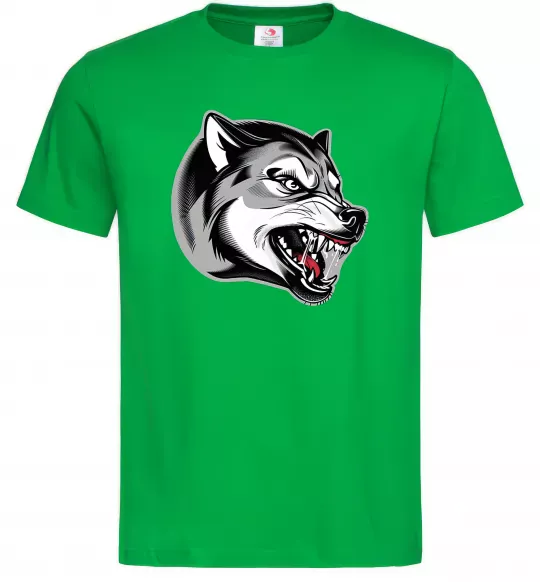 Мужская футболка Вовчий оскал Зеленый фото