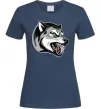 Жіноча футболка Вовчий оскал Темно-синій Жіноча футболка Вовчий оскал Темно-синій фото