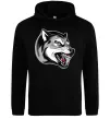 Женская толстовка (худи) Вовчий оскал Черный фото