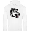 Женская толстовка (худи) Вовчий оскал Белый фото