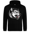 Чоловіча толстовка (худі) Вовчий оскал Чорний фото