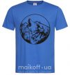 Чоловіча футболка Волк в кругу Яскраво-синій фото