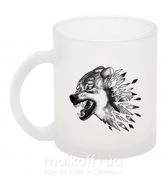 Чашка стеклянная Волк рисунок Фроузен фото
