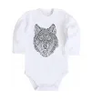 Дитячий бодік Wolf face curves Білий фото