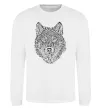 Свитшот Wolf face curves Белый фото