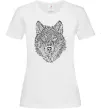 Женская футболка Wolf face curves Белый фото