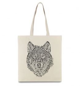 Эко-сумка Wolf face curves