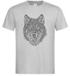 Чоловіча футболка Wolf face curves Сірий Чоловіча футболка Wolf face curves Сірий фото