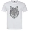 Чоловіча футболка Wolf face curves Білий Чоловіча футболка Wolf face curves Білий фото