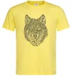 Чоловіча футболка Wolf face curves Лимонний Чоловіча футболка Wolf face curves Лимонний фото