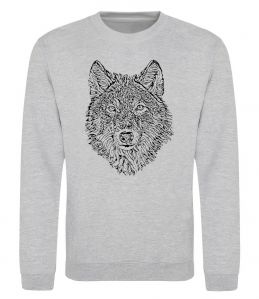 Свитшот Wolf face curves