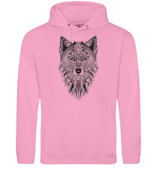 Мужская толстовка (худи) Wolf etnic Розовый фото