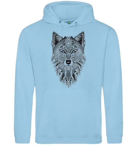Жіноча толстовка (худі) Wolf etnic Блакитний фото