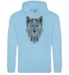 Жіноча толстовка (худі) Wolf etnic Блакитний фото