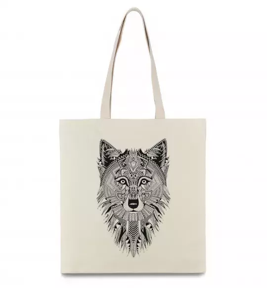 Эко-сумка Wolf etnic Бежевый фото
