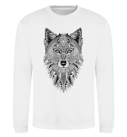 Свитшот Wolf etnic Белый фото