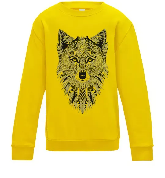 Дитячий світшот Wolf etnic Сонячно жовтий фото