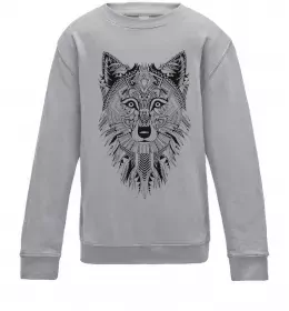 Детский Свитшот Вовк стрибок Черный фото