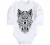 Детский боди Wolf etnic Белый фото