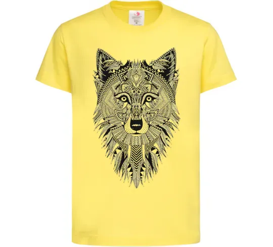 Дитяча футболка Wolf etnic Лимонний фото