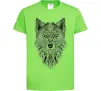Дитяча футболка Wolf etnic Лаймовий фото
